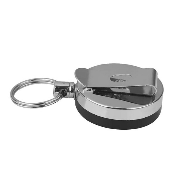 Snur retractabil cu clip pentru buzunar ecuson, metalic, diametru 40 mm, lungime max 75 cm [2]