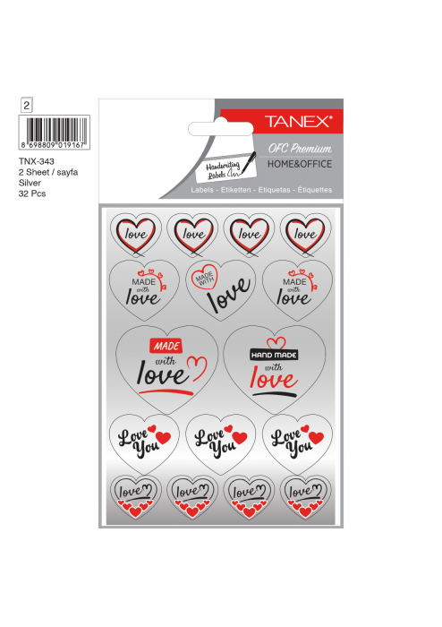 STICKER MADE WITH LOVE 2/SET TNX-343 TANEX [1]