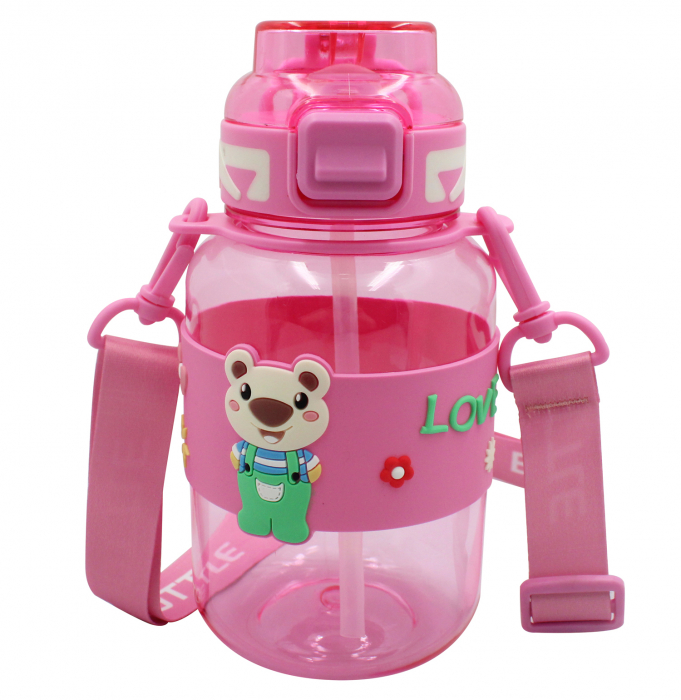 STICLA APA PETG 800ML CU DESCHIDERE AUTOMATA SI MANER TRANSPORT T-0118 NOKI [2]