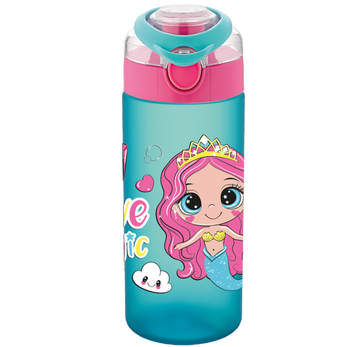 STICLA APA PT COPII TRITAN SOFT TOUCH 500ML CU DESCHIDERE AUTOMATA SI MANER TRANSPORT T-0108 NOKI [4]