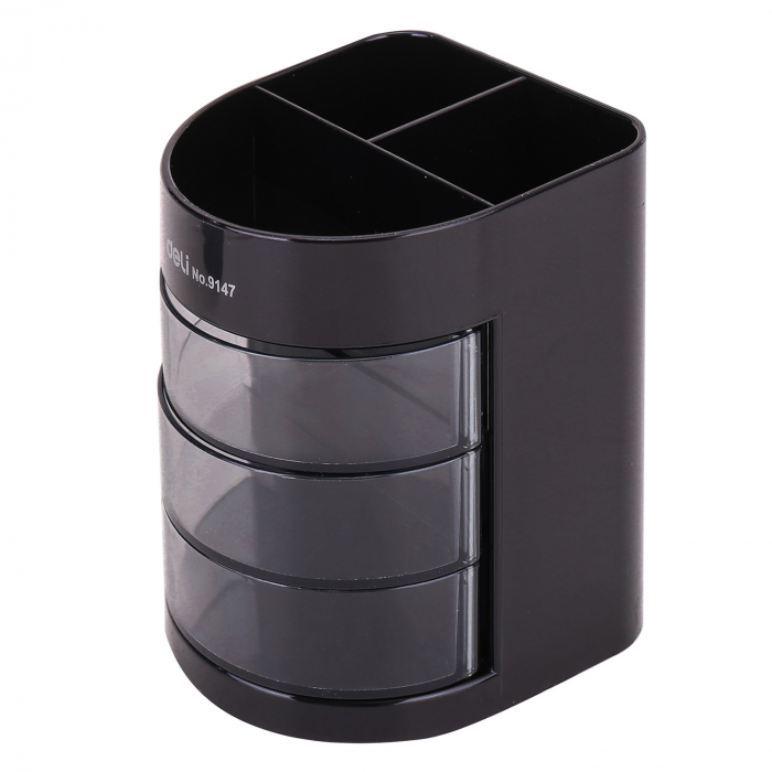 SUPORT BIROU 6 COMPARTIMENTE NEGRU DELI [1]