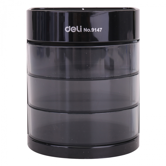 SUPORT BIROU 6 COMPARTIMENTE NEGRU DELI [4]