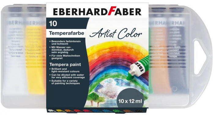 TEMPERA 10 CULORI 12 ML CUT PLASTIC EBERHARD FABER [1]