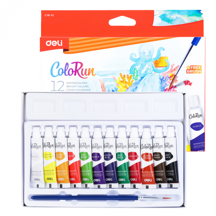 TEMPERA 12 CULORI 5ML DELI [1]