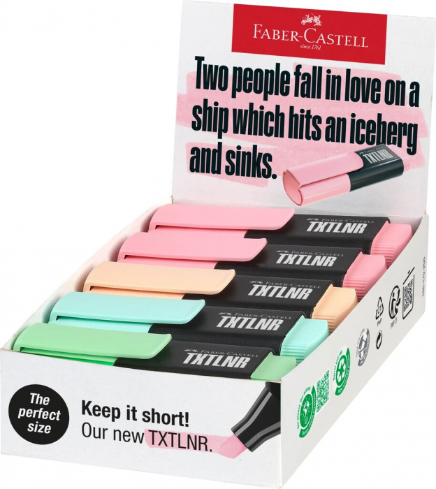 TEXTMARKER MINI PASTEL CULORI ASORTATE MODEL A FABER-CASTELL [1]