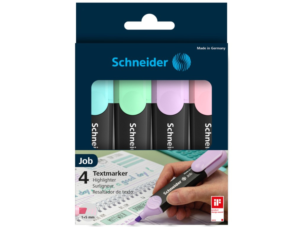 Textmarker Schneider Job Pastel 4/set [2]