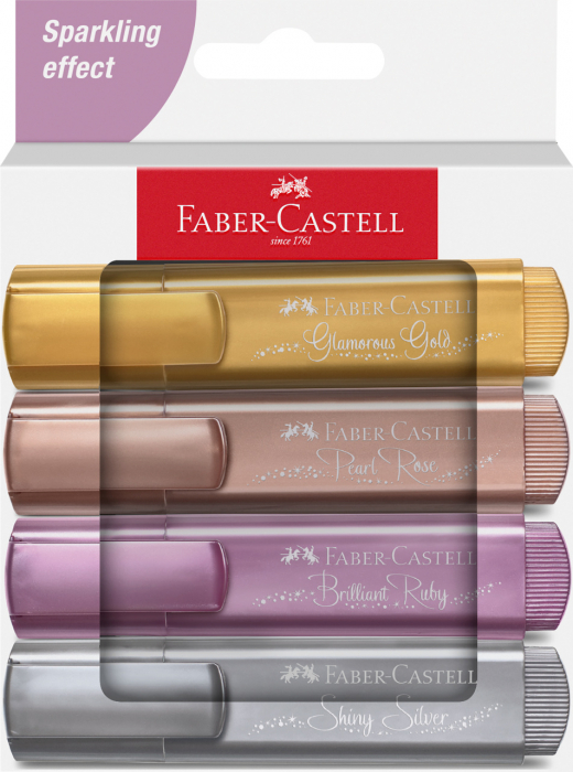 TEXTMARKER SET 4 METALIZAT CUTIE CARTON 2024 FABER-CASTELL [1]