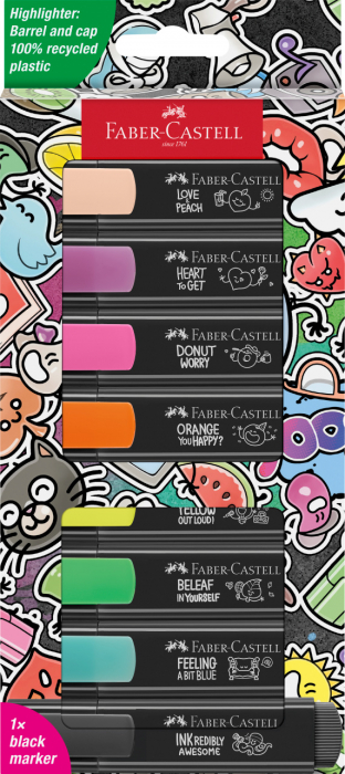 TEXTMARKER SET 8 GRAFFITI CUTIE CARTON FABER-CASTELL [1]