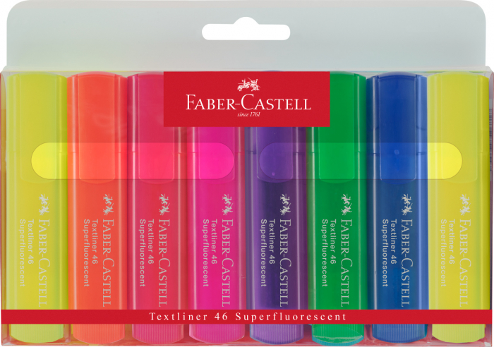 TEXTMARKER SET 8 SUPERFLUORESCENT 1546 FABER-CASTELL [1]