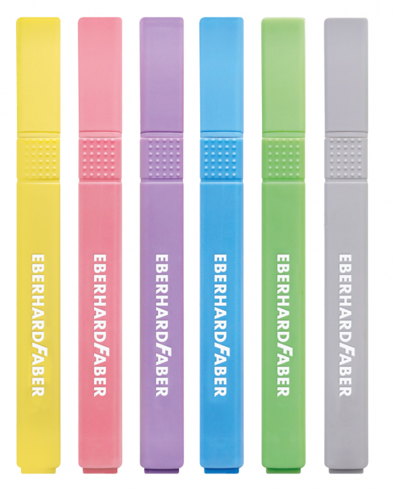 TEXTMARKER SLIM PATRAT SET 6 BUC PASTEL EBERHARD FABER [3]