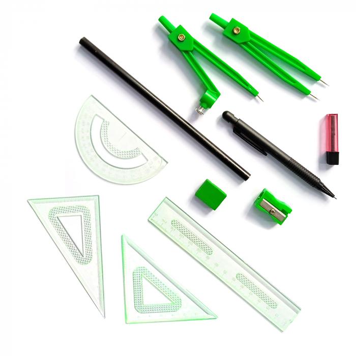 Trusa geometrie 11 piese, cutie plastic [3]