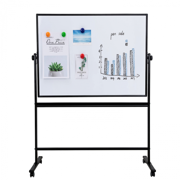 WHITEBOARD MAGNETIC MOBIL 90*120 CM RAMA ALUMINIU DELI [1]