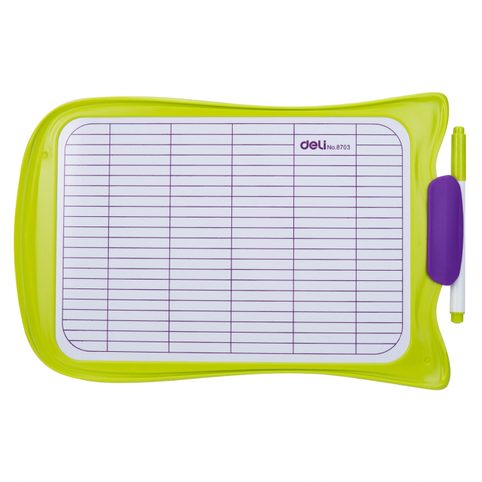 WHITEBOARD SCOLAR CU RAMA PLASTIC 30*21CM DELI [3]