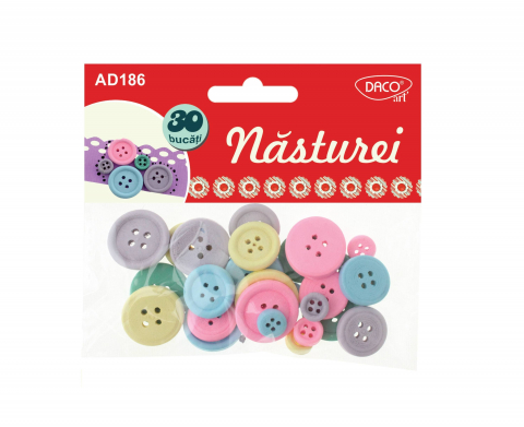 Produse si rechizite scolare - ACCESORII CRAFT - AD186 NASTUREL NASTURI LEMN DACO