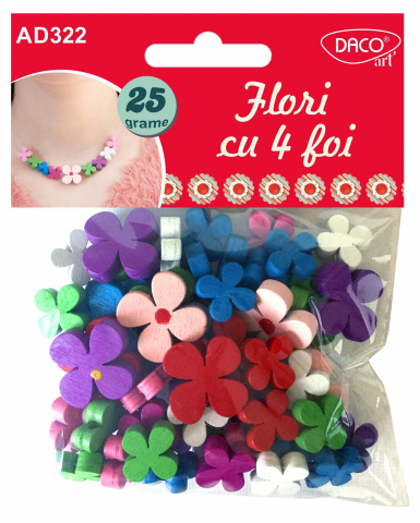 Produse si rechizite scolare - ACCESORII CRAFT - AD322 FLORI CU 4 FOI DACO