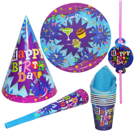 Produse si rechizite scolare - Accesorii Party, din carton, 36 piese/set