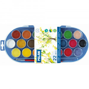 Produse si rechizite scolare - ACUARELE 22 CULORI MILAN 80022