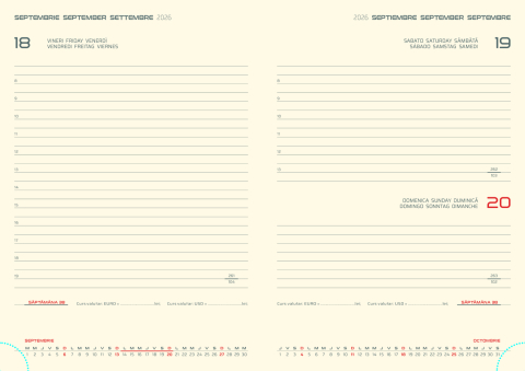 Agenda datata zilnic din piele Monaco R460, 15 x 21 cm [4]