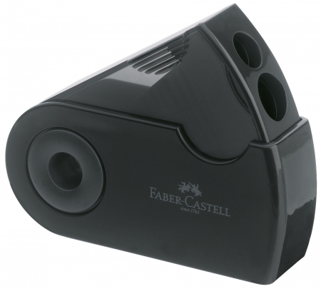Ascutitori - ASCUTITOARE PLASTIC DUBLA SLEEVE NEAGRA FABER-CASTELL