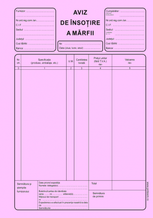 Aviz  A4,  autocopiativ  , 3 ex.(3 x 50 seturi) - personalizat [1]