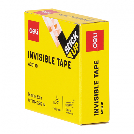 BANDA ADEZIVA 18MM*33M INVISIBLE CUT CARTON DELI [1]