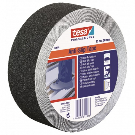 Accesorii de birou - BANDA ADEZIVA ANTIALUNECARE NEAGRA 15M 50MM TESA