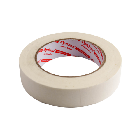 Accesorii de birou - Banda adeziva din hartie 25mm x 50 m, 135 microni, Optima