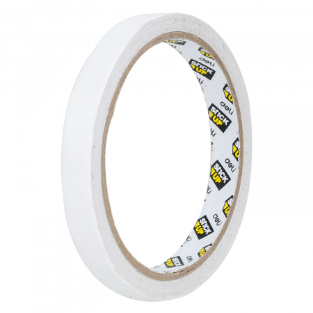 Accesorii de birou - BANDA DUBLU ADEZIVA ALBA 10Y x 12 MM DELI