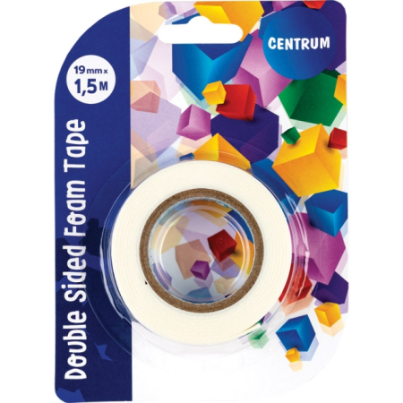 Ambalare si marcare - Banda dublu adeziva buretata 19 mm x 1,5 m - Centrum 80155
