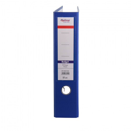 Organizare si arhivare - Biblioraft A4, plastifiat PP/paper, margine metalica, 75 mm, neasamblat, Optima Budget