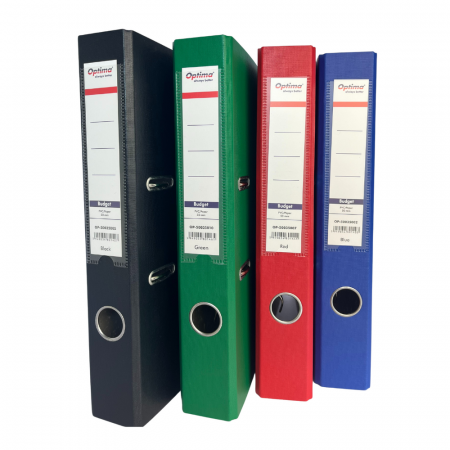 Biblioraft A4, plastifiat PP/paper, margine metalica, 75 mm, neasamblat, Optima Budget [9]