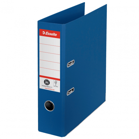 Organizare si arhivare - BIBLIORAFT CARTON RECICLAT 7.5CM ALBASTRU NR1 POWER FSC ESSELTE