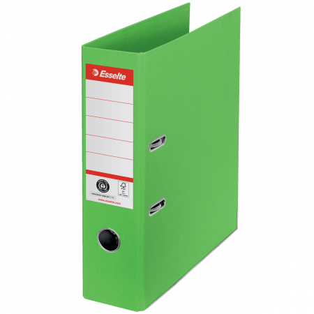Organizare si arhivare - BIBLIORAFT CARTON RECICLAT 7.5CM VERDE NR1 POWER FSC ESSELTE