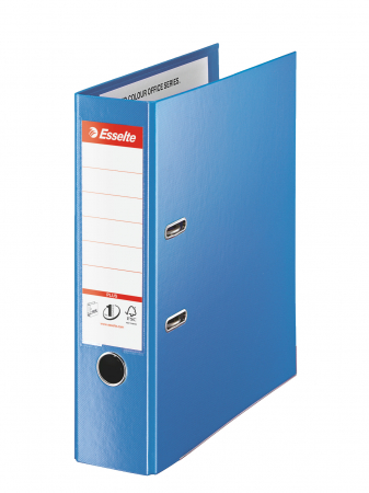 Organizare si arhivare - BIBLIORAFT PLASTIFIAT INT-EXT 8CM ALBASTRU JUMBO PLUS ESSELTE