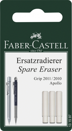 Radiere - BLISTER 3 BUC REZERVA RADIERA PT GRIP 2011 FABER-CASTELL