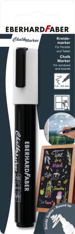 Produse si rechizite scolare - BLISTER MARKER CRETA ALB EBERHARD FABER