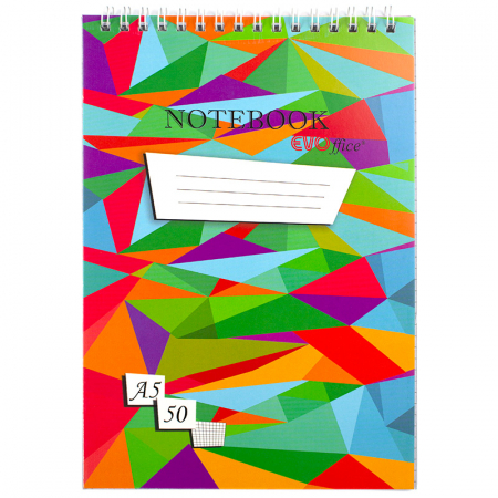 Hartie si articole din hartie - Bloc notes A5 cu spira metalica 50 file, matematica 