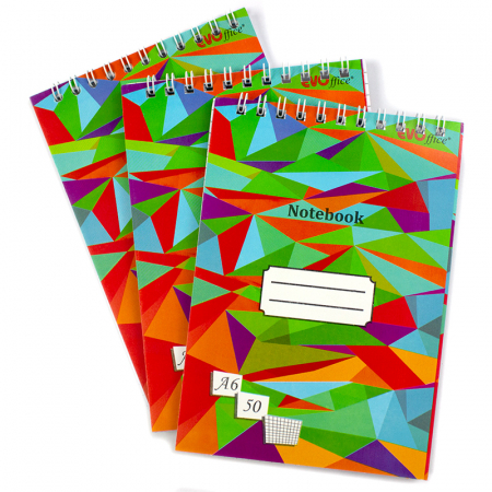 Hartie si articole din hartie - Bloc notes A6 cu spira metalica 50 file, matematica 