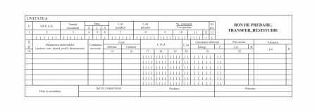 Hartie si articole din hartie - Bon predare/transfer/restituire 1/3 A4, autocopiativ , 2 ex.(2 x 50 seturi)