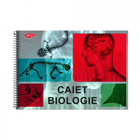 Produse si rechizite scolare - CAIET BIOLOGIE A4 24 SPIRA DACO CT303