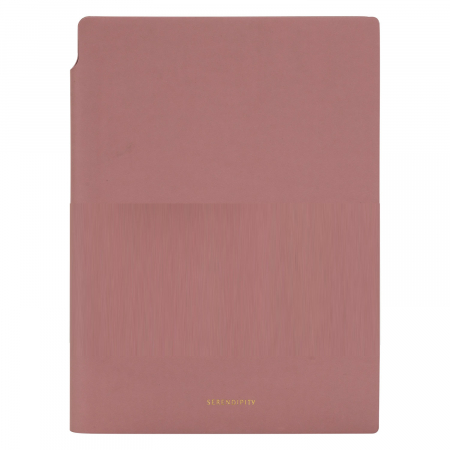 Caiete capsate A5 - CAIET BIROU A5 112 FILE 80G DICTANDO COPERTA PIELE ROZ N141L DELI