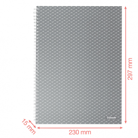 CAIET BIROU SPIRA A4 80 FILE DICTANDO CORAI COPERTA CARTON COLOUR'BREEZE ESSELTE [4]