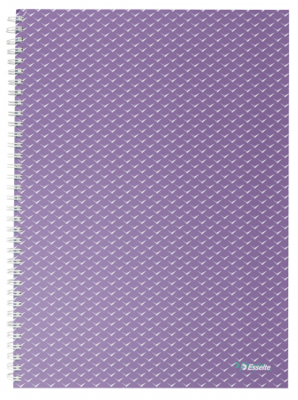 Caiete spira A4 - CAIET BIROU SPIRA A4 80 FILE DICTANDO LAVANDA COPERTA CARTON COLOUR'BREEZE ESSELTE