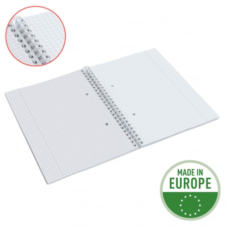 CAIET BIROU SPIRA A5 80 FILE ARITMETICA VERDE COPERTA CARTON COLOUR'BREEZE ESSELTE [2]