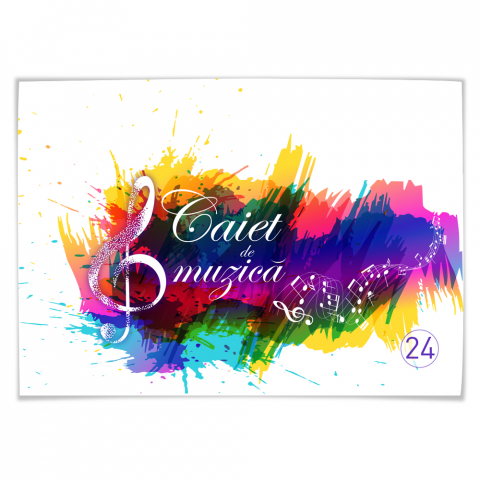 Produse si rechizite scolare - Caiet muzica 17*24cm , 24 file My School
