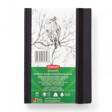 Produse si rechizite scolare - CAIET PENTRU SCHITE SI DESEN A5 128 FILE 135G COPERTA DURA ACADEMY DERWENT