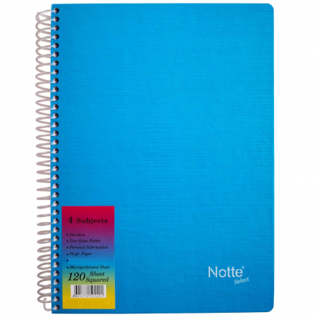 Produse si rechizite scolare - CAIET SPIRA C5 120 FILE DICTANDO 4 SUBIECTE COPERTA CARTONATA NOTTE