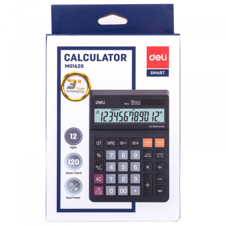 CALCULATOR BIROU 12DIG M01420 DELI [4]
