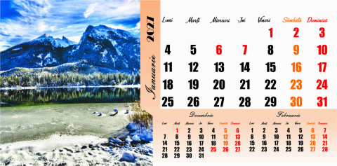Calendare de birou - Calendar de birou PEISAJE - 6 file