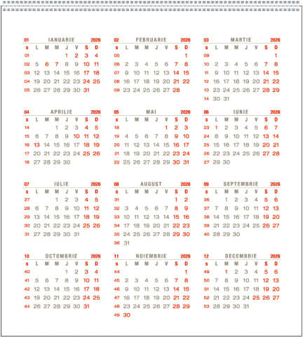 Calendar de birou Prisma, PVC, CA [4]